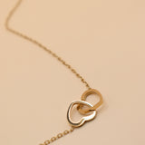 Twin Heart gold double heart necklace pendant