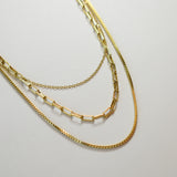 Stainless Steel Triple Layer Necklace