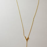V - Drop Gold Necklace