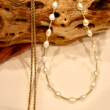 Pearl Beads with Gold Chain